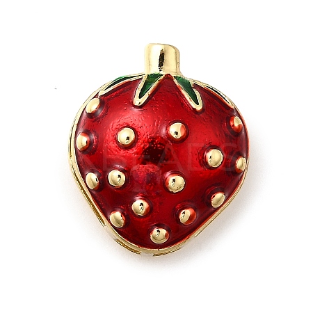 Brass Enamel Slide Charms KK-Z125-15B-G-1