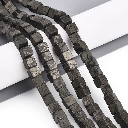 Natural Pyrite Beads Strands G-T140-37A-1