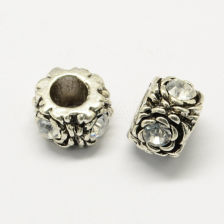 Alloy Rhinestone European Beads MPDL-R036-11H-1