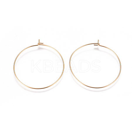 304 Stainless Steel Hoop Earrings Findings STAS-I120-60D-G-1