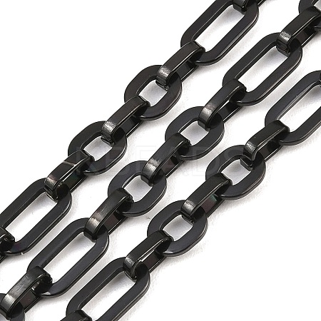 201 Stainless Steel Oval Link Chains CHS-F024-02B-EB-1