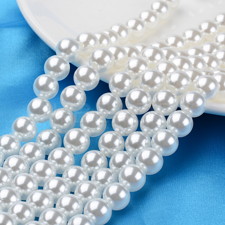 ABS Plastic Imitation Pearl Round Beads X-MACR-S789-20mm-01-1