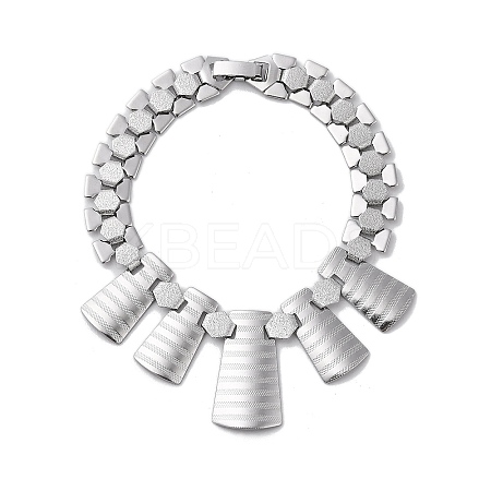 Non-Tarnish 304 Stainless Steel Hexagon Link Chain Bracelets BJEW-Q343-05P-1