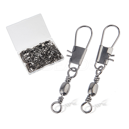 100Pcs Iron with Carbon Steel Fishing Rolling Bearing Connector FIND-CA0009-79-1