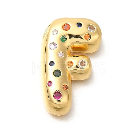 Brass Cubic Zirconia Pendants KK-M295-13G-F-1