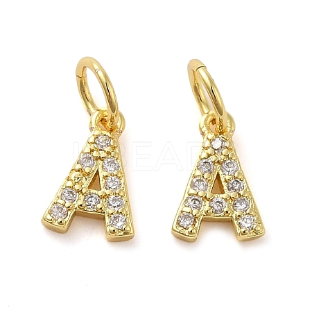 Brass Micro Pave Cubic Zirconia Pendants KK-M273-02G-A-1