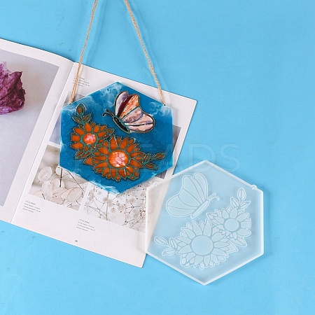 DIY Hexagon Shape Pendant Decoration Food-grade Silicone Molds LS-SIMO-D002-03B-1