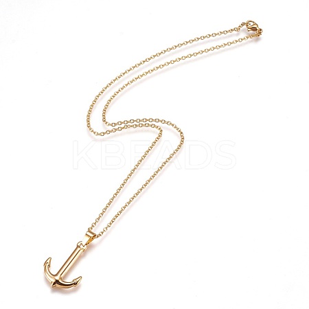304 Stainless Steel Pendant Necklaces NJEW-F225-30G-1