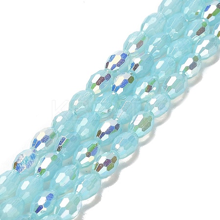 Baking Paint Glass Beads Strands DGLA-D001-02I-1