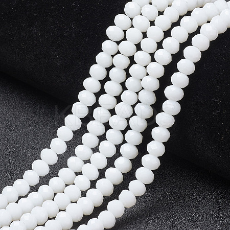 Opaque Solid Color Imitation Jade Glass Beads Strands EGLA-A044-P1mm-D01-1