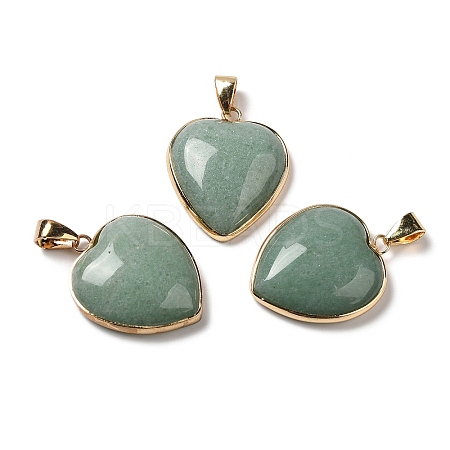 Natural Green Aventurine Pendants G-K335-04G-13-1