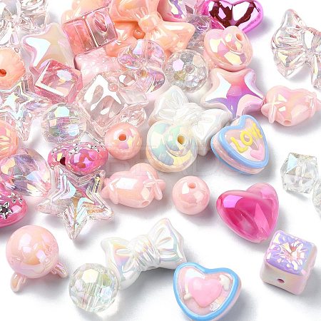 UV Plated Acrylic Bead FIND-CJC0010-90A-1