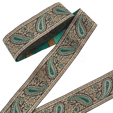 Ethnic Embroidery Polyester Flat Ribbons OCOR-WH0060-39B-1