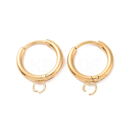 PVD Vacuum Plating Stainless Steel Huggie Hoop Earring Findings LS-STAS-J400-36G-1