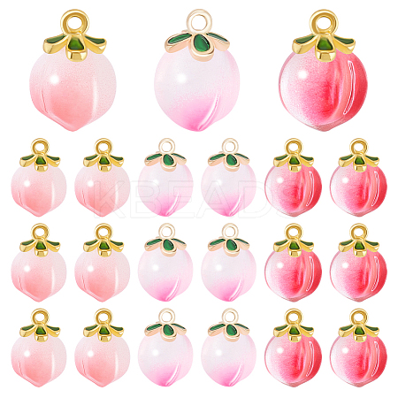 36Pcs 3 Colors Glass Pendants GLAA-GA0001-95-1