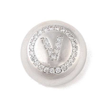 Rack Plating Brass & Cubic Zirconia Pendants KK-Z047-07P-V-RS-1