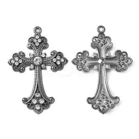 Alloy Rhinestone Cross Big Pendants LS-ALRI-1475-B-RS-1