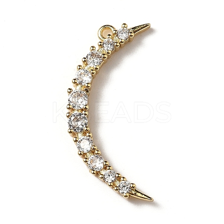 Brass Micro Pave Cubic Zirconia Pendants KK-I276-36G-1