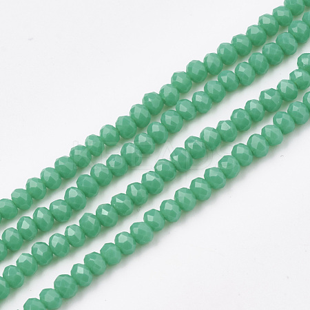 Opaque Solid Color Glass Beads Strands GLAA-S178-12C-05-1