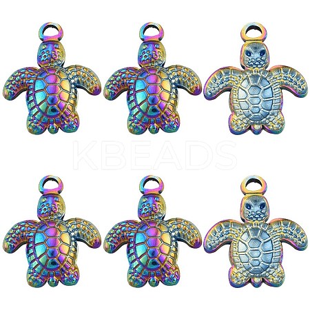 14Pcs Ion Plating(IP) 201 Stainless Steel Pendants STAS-CN0001-36-1