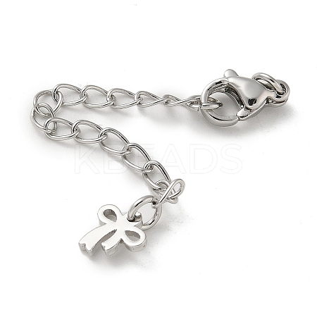 Brass Lobster Clasps & Ends with Chain KK-R120-05P-1
