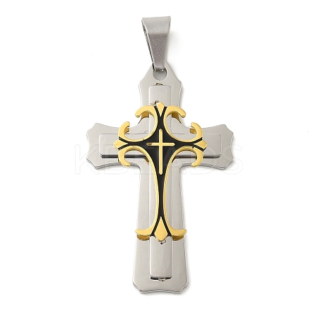 Ion Plating(IP) 304 Stainless Steel Enamel Big Pendants STAS-D110-28GP-1