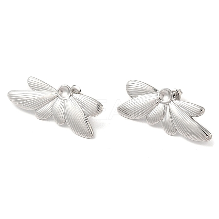 Non-Tarnish 304 Stainless Steel Stud Earrings EJEW-Z022-32P-1